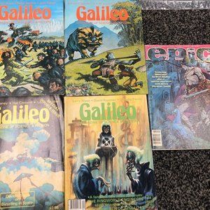 1970’s Old GALILEO Magazine of Science & Fiction Lot (#11,12,14,10,8) & EPIC #7